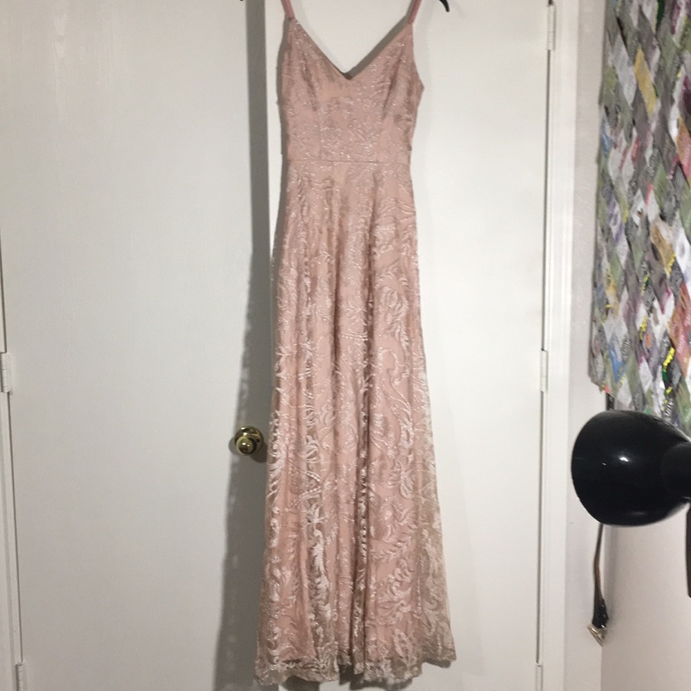pale pink dress